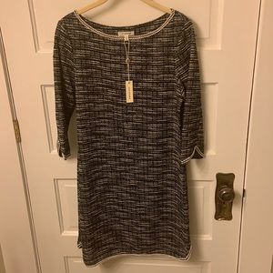 Max Studio sweater dress size small, black/blue boucle